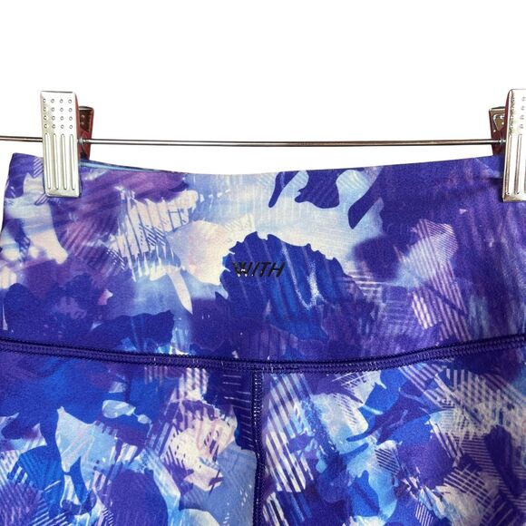 Peloton Wear It To Heart Set Womens Small Blue Purple Biker Shorts Sports Bra - Picture 5 of 13